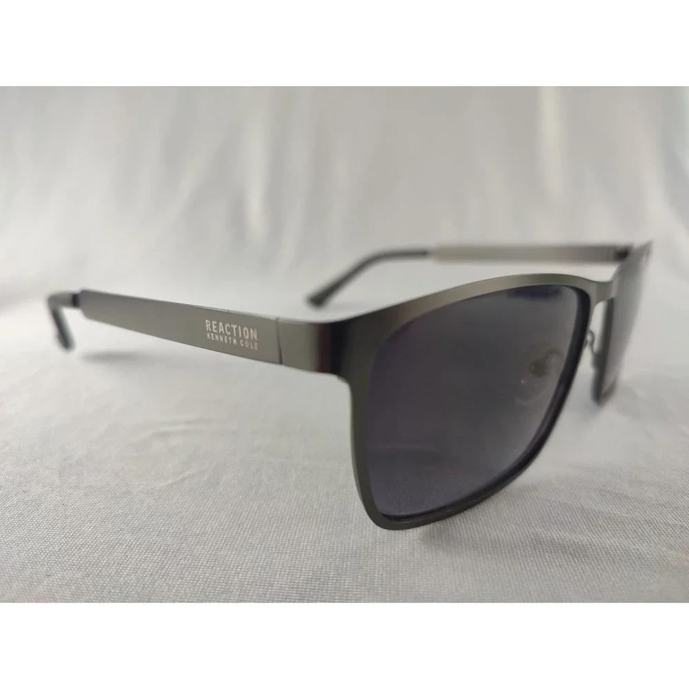Kenneth Cole Reaction KC1329 09B Men's Sunglasses Gunmetal Rectangle 57mm NWT‎